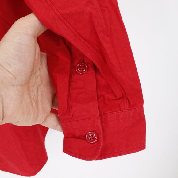 NEW Polo Sport Ralph Lauren Shirt Mens Medium Button Up Adventurer Cotton red - Picture 5 of 13